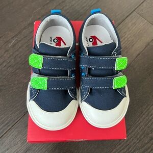 See Kai Run Kids Sneakers - Navy and Neon Green—— BRAND NEW!!!!